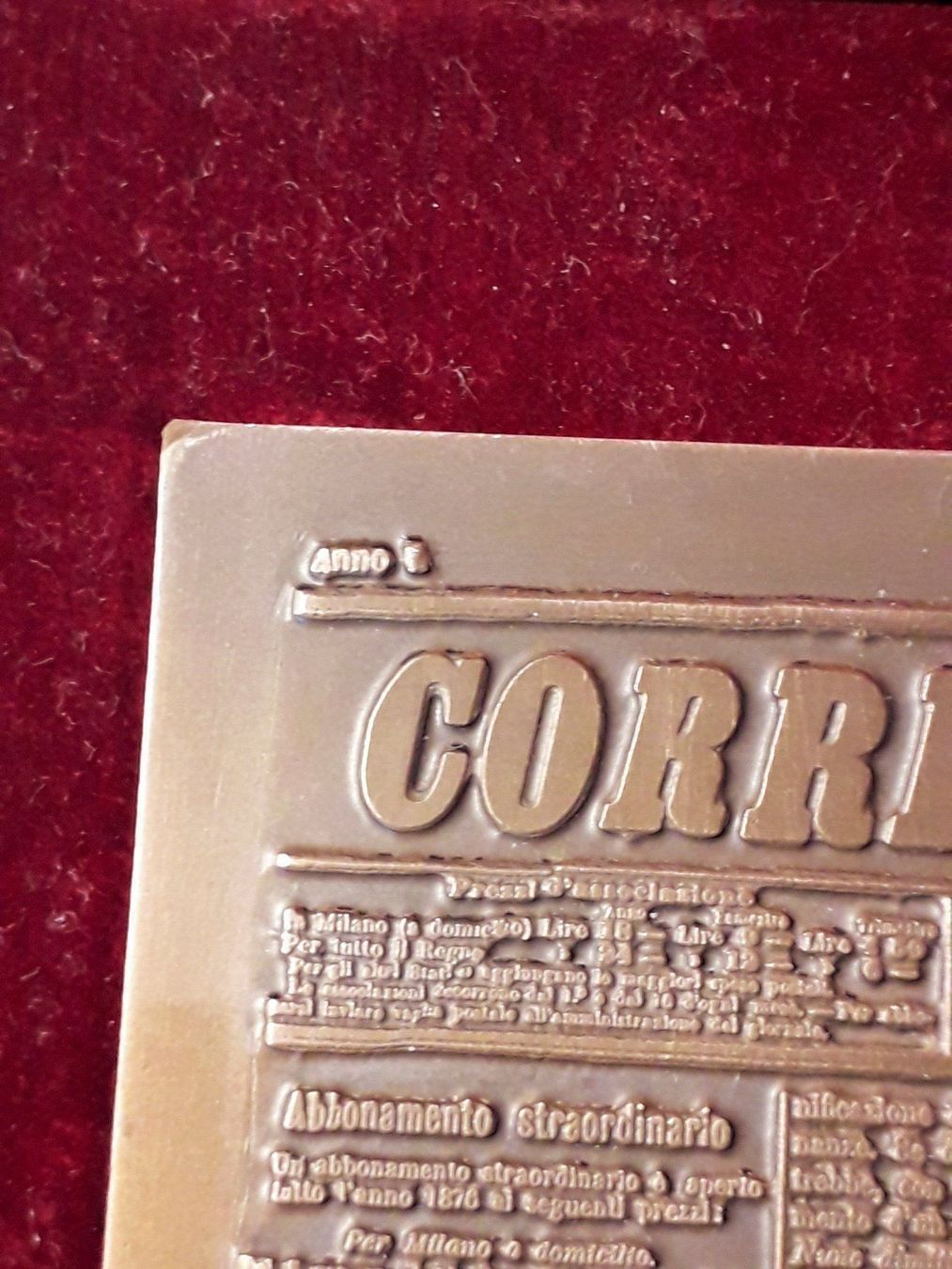 Medaillen: Gedenktafel / Medaille aus Bronze – Neu und originalverpackt aus Lugano von Maurizio_Collector 1