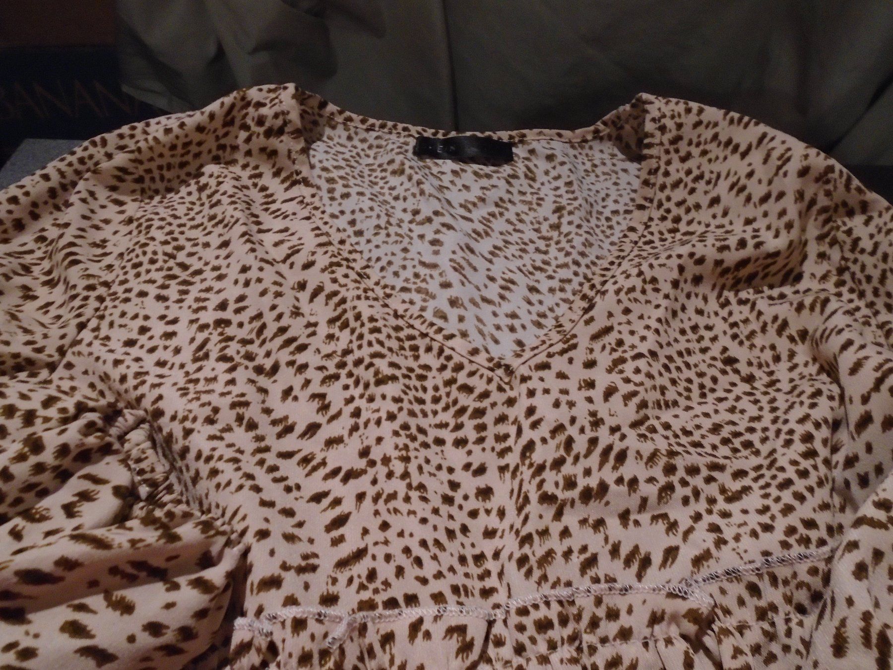 Shein Vestiti: Kleid ca. Grösse S, Shein, hellbraun/dunkelbraunes Flecken – Usato da Zürich venduto da Motzkuh 1