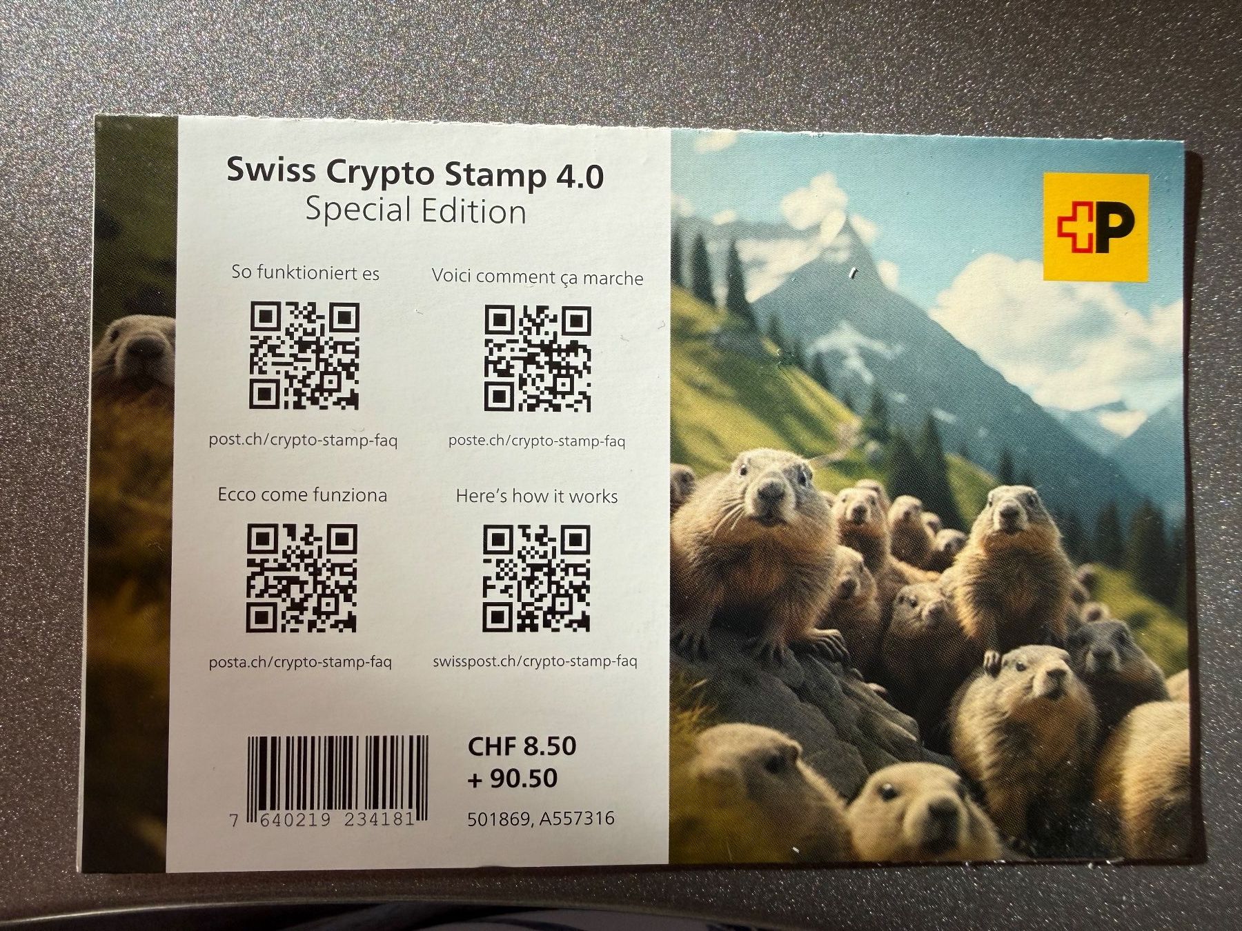 Tutti i francobolli: Crypto Stamp 4, Spezial Edition ID 1 – Usato da Lungern venduto da Jopae