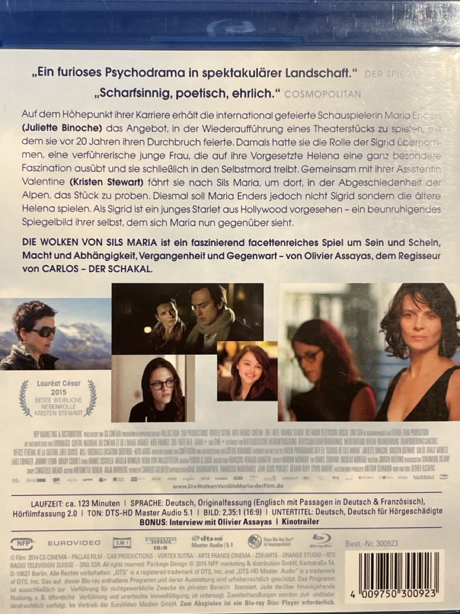 Tutti i DVDs: Die Wolken von Sils Maria (2014) – Nuovo (secondo la descrizione) da Waldenburg venduto da Gonzo8 1