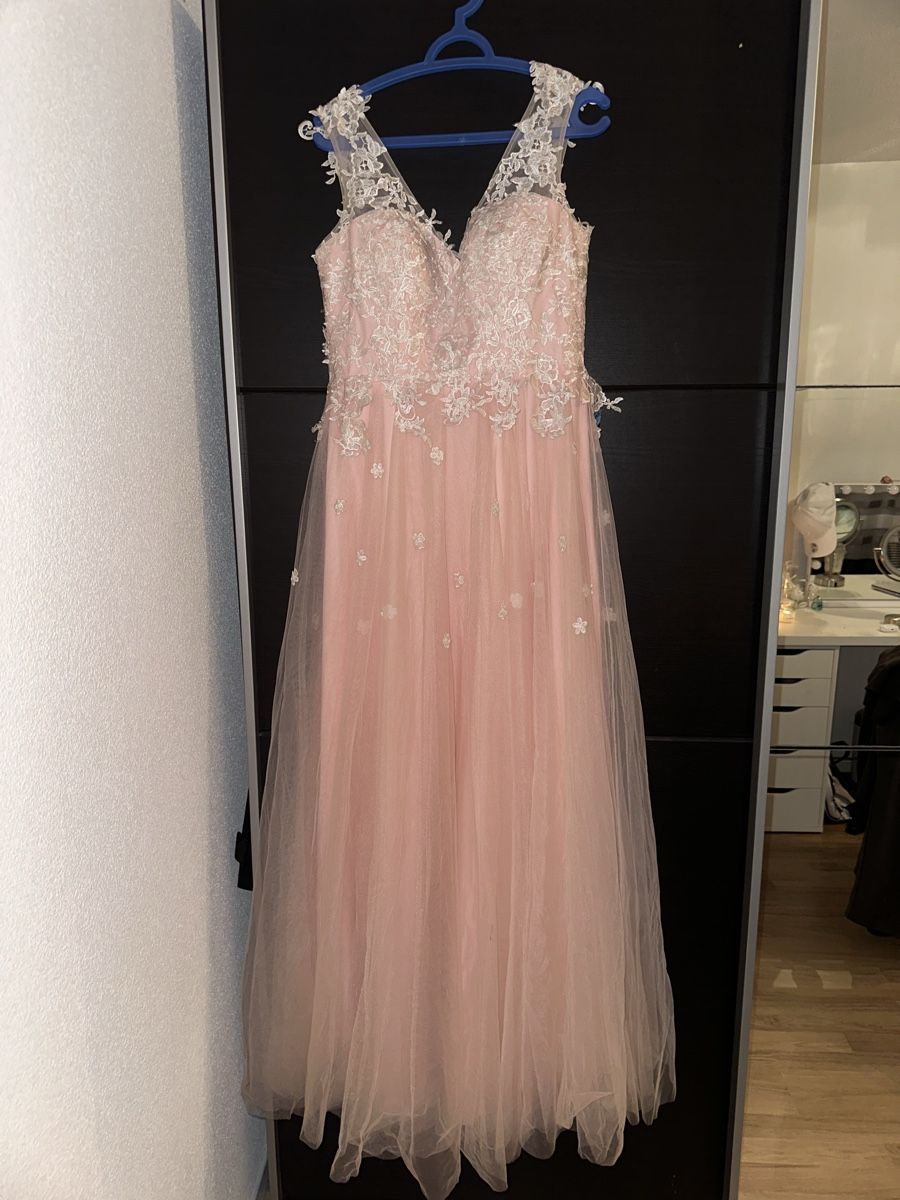Vestiti: Festliches, langes, rosa Kleid mit Spitze – Usato da Wikon venduto da jessi_35