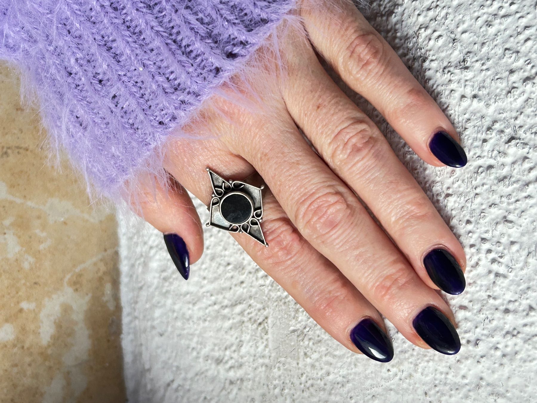 Onyx Anelli: Silberring mit Onyx Spitz (Grösse 59.5) – Usato da Laufen venduto da Bellavitaboom 2