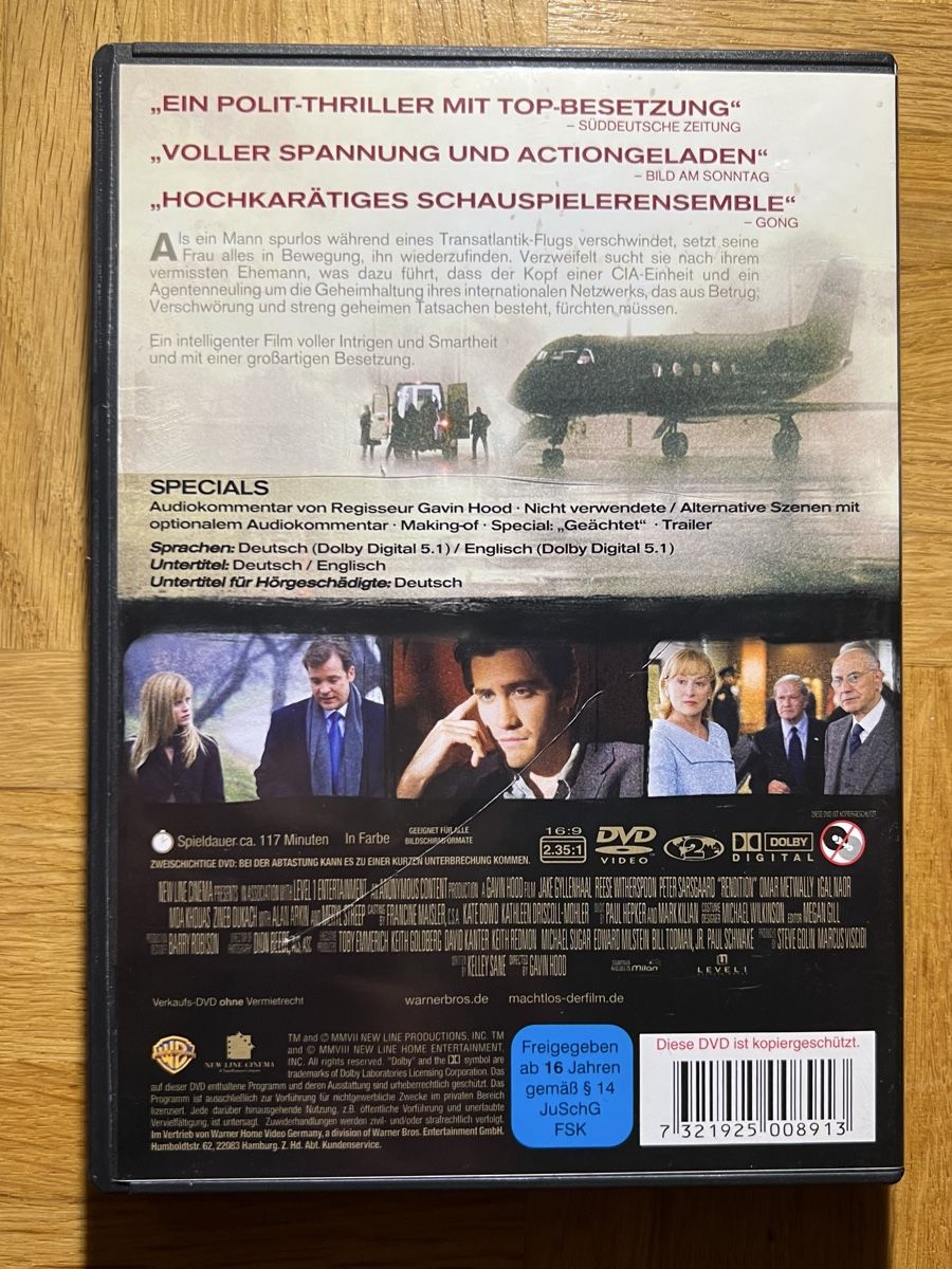 Tutti i DVDs: "Machtlos" DVD – Usato da Rafz venduto da SaintCruz 1