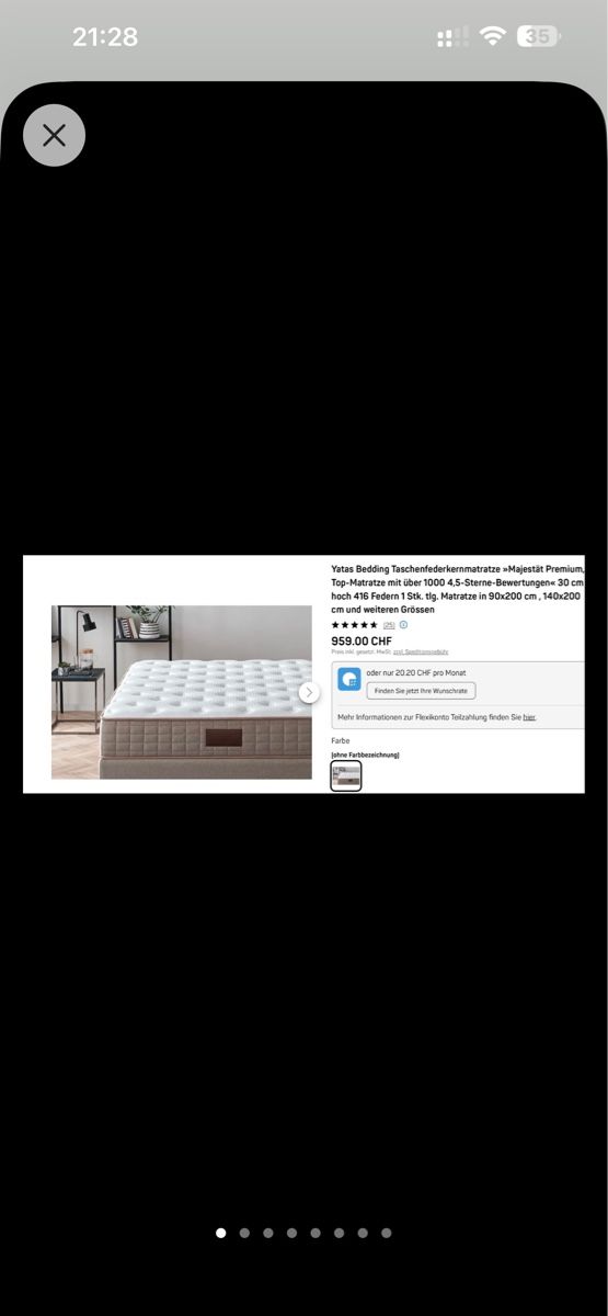Materassi: Matratze 180x200 premium – Usato da Münchwilen TG venduto da wiolusia2