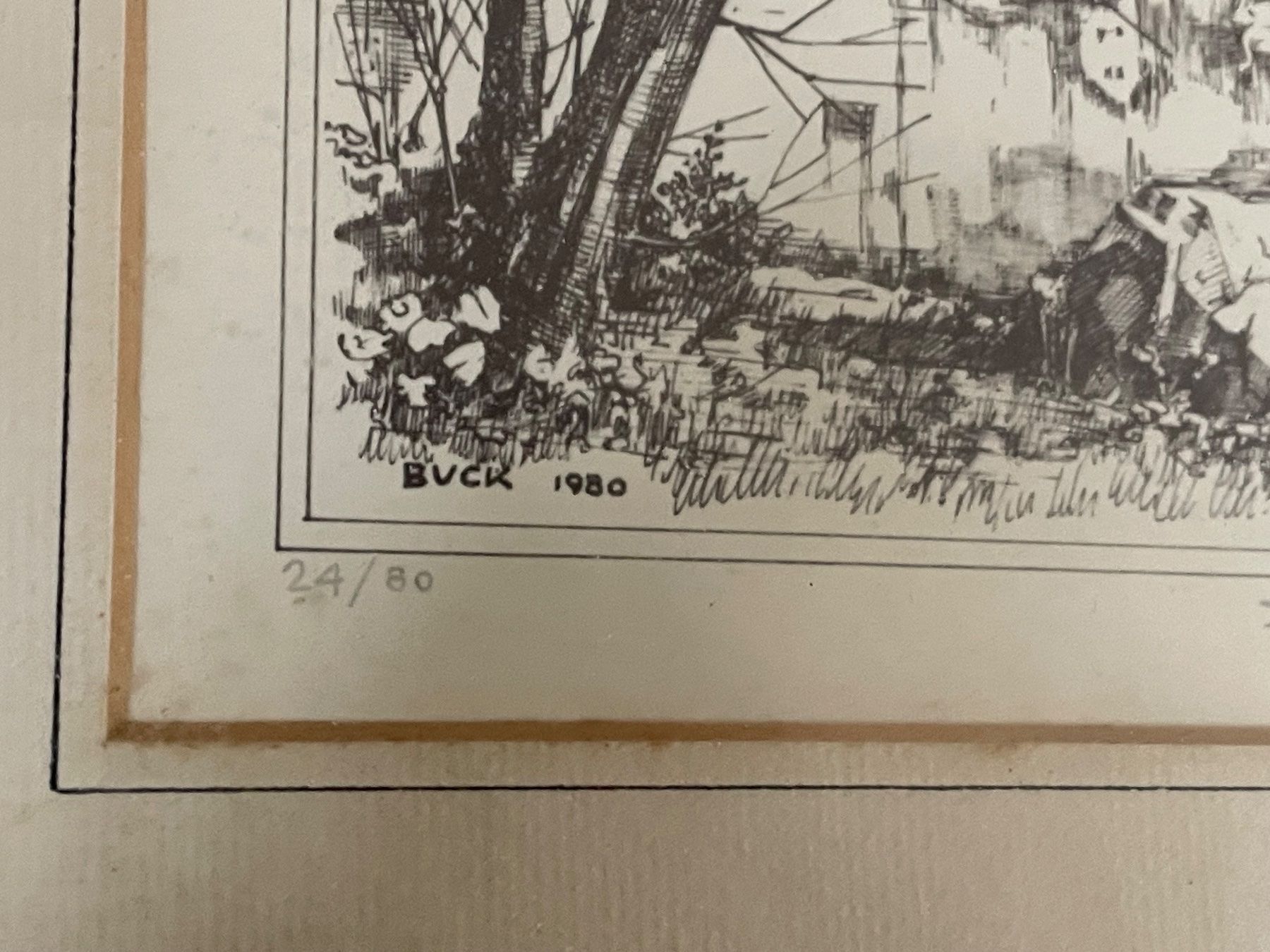 Gemälde: Gerahmte Originalzeichnung "Buck" 1980 – Gebraucht aus Volketswil von rubin74 2