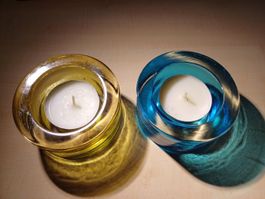 2 Gläser für grosse Rechaud-Kerzen