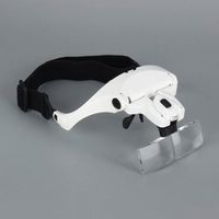 Lupenbrille Kopflupe Stirnlupe Brille mit Licht 2er LEDs