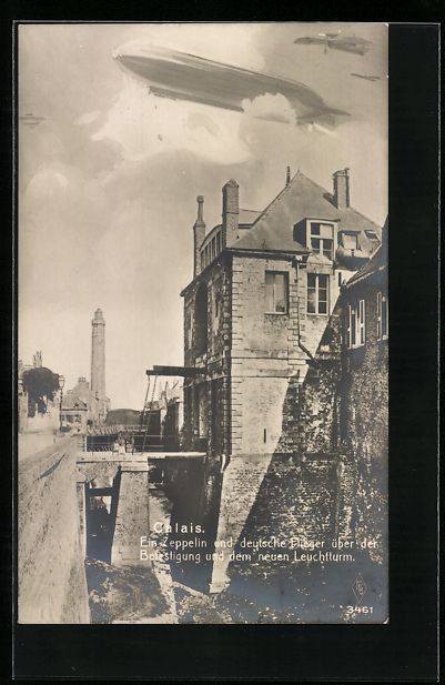 Foto & Poster: Calais, Ein Zeppelin und deutsche Fliege – Usato da Berlin venduto da bartko-reher