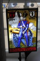 Vitrail Artillerie Verein 1834–1934 Basel Glas