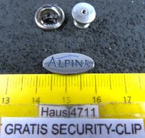 ALPINA PIN SILBRIG GEPRÄGT MIT SECURITY-CLIP
