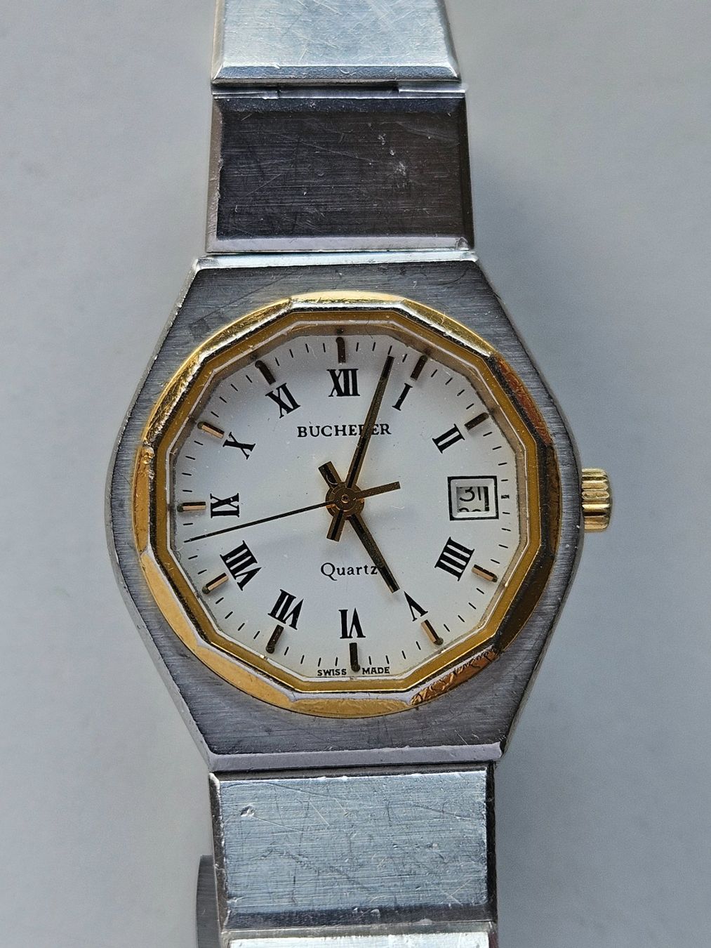 Bucherer Orologi: 558 Bucherer Date Quartz Damenuhr – Usato da Berikon venduto da mmm21