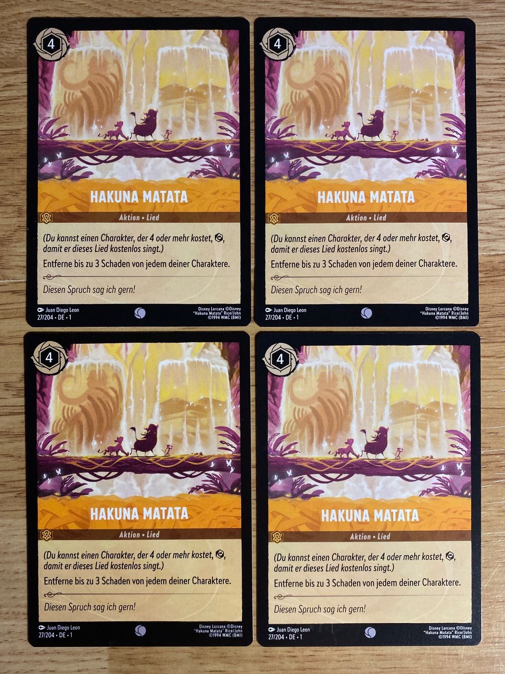 Disney Carte collezionabili: Hakuna Matata DE 27 Disney Lorcana 1 – Nuovo (secondo la descrizione) da Rafz venduto da SaintCruz