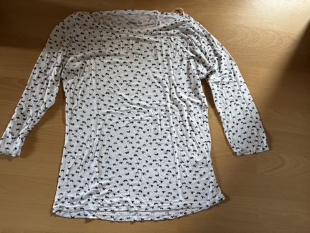 Pull blanc et bleu taille M
