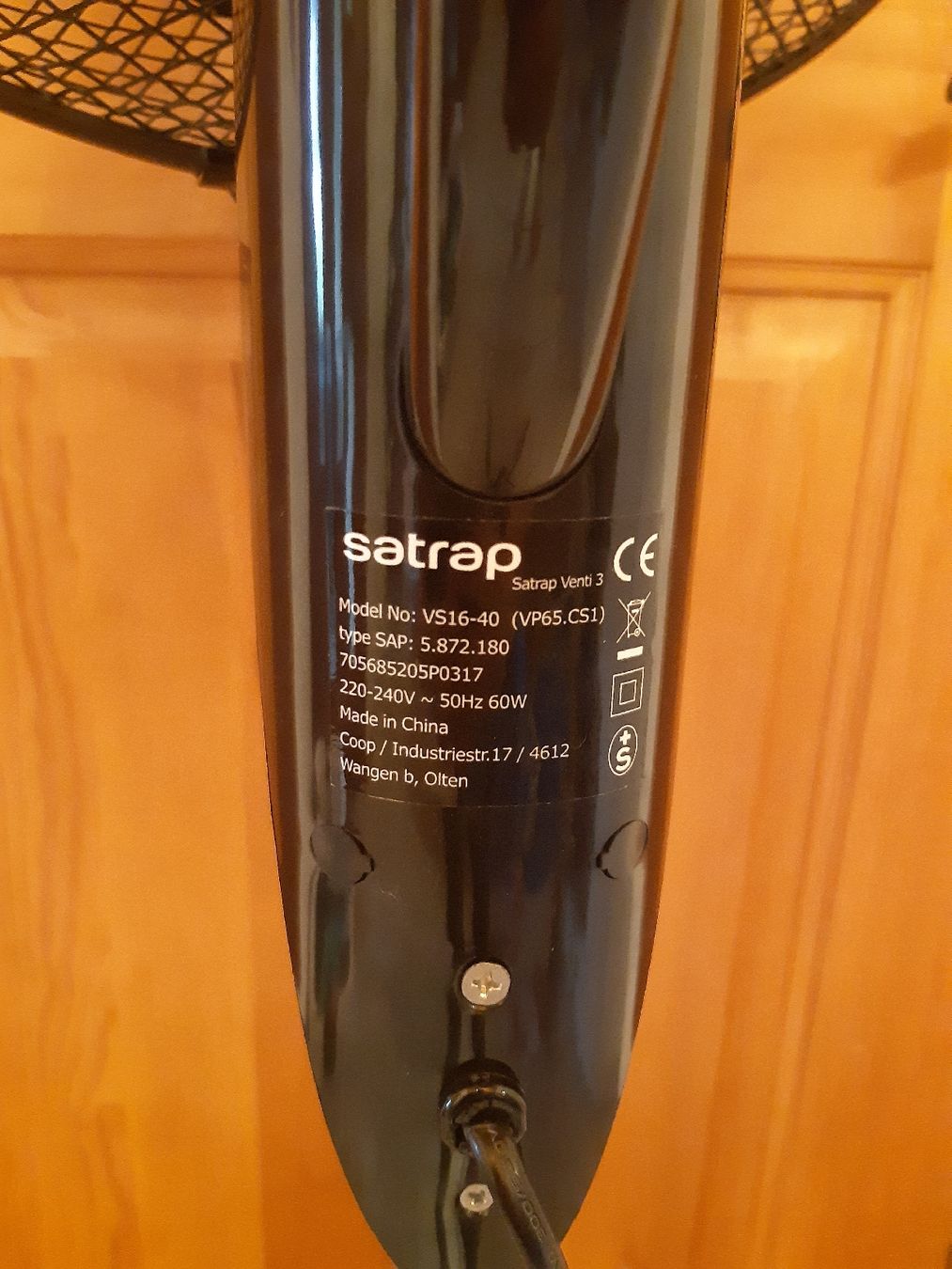 Ventilatori: Standventilator Satrap schwarz höhenverstellbar – Usato da Toffen venduto da Gwunderegge77 5