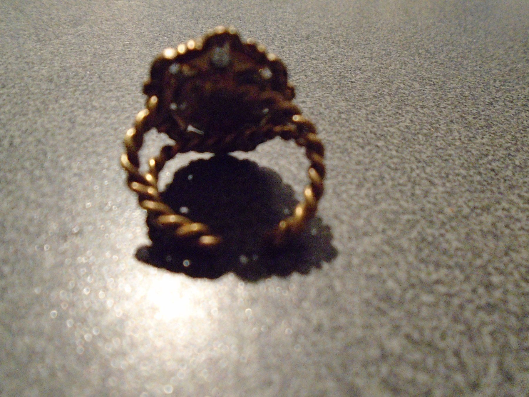 Ringe: Ring bronce Ton/Blauer Stein, oval – Neu (gemäss Beschreibung) aus Zürich von abraxas1291 1