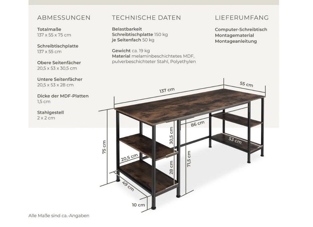 Tables: Bürotisch Industrial – D'occasion à Fribourg par sch_wb9q 1
