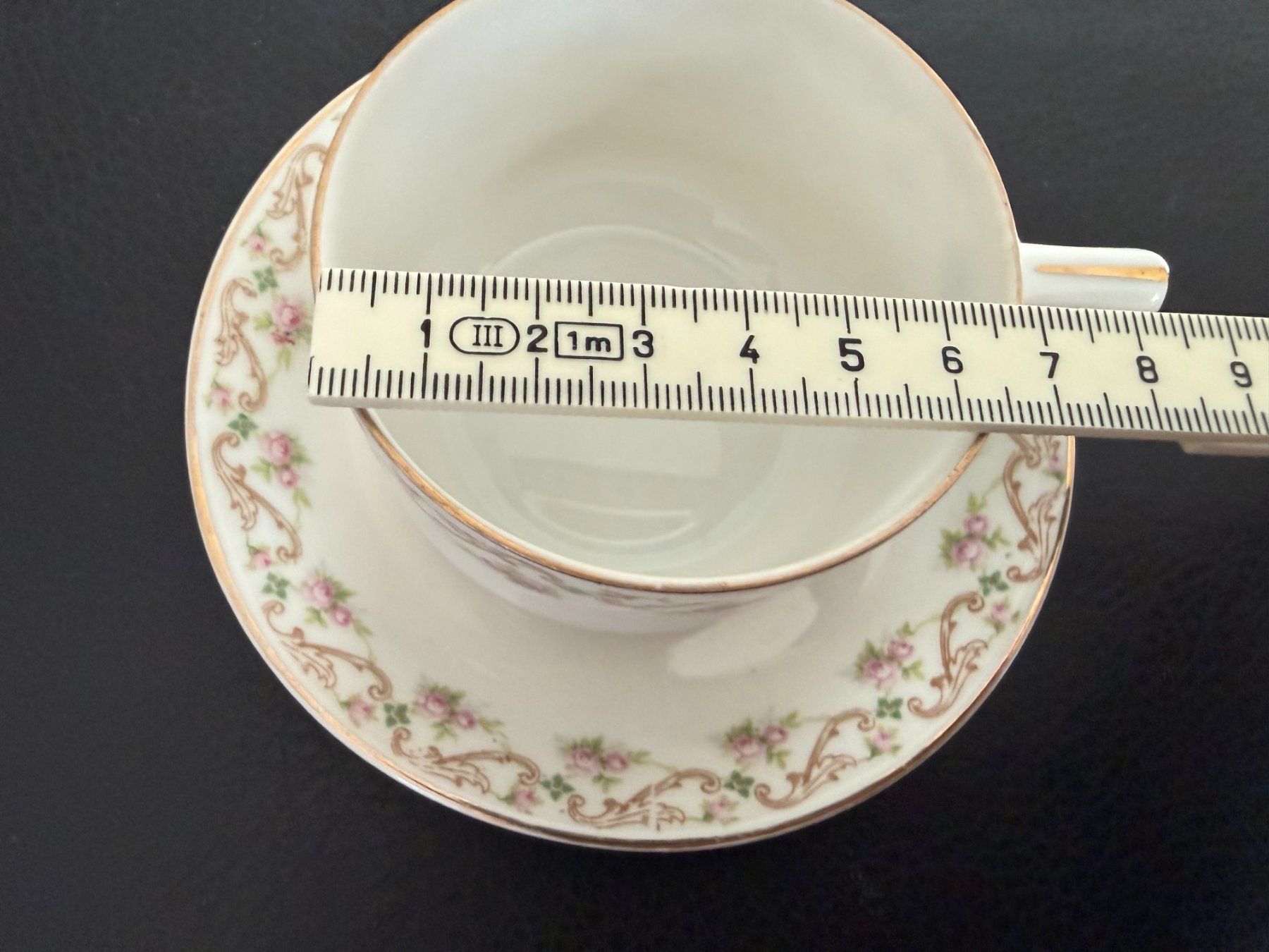 Tazze: ANTIKE  TASSE  MIT UNTERTASSE handbemalt – Usato da Subingen venduto da ArtBead 4