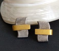 OHRRINGE VERGOLDET IN 925 SILBER