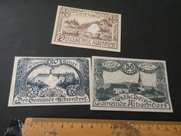 Oesterreich, Alberndorf - Notgeldscheine