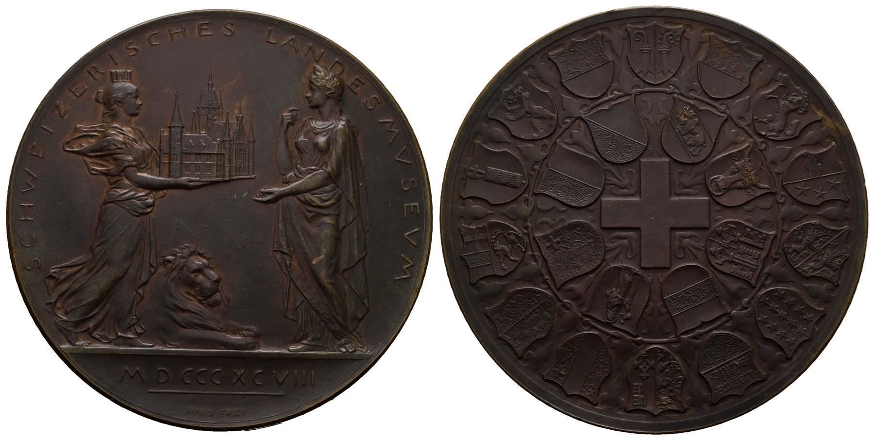 Medaillen: Landesmuseum 1898 /1058 – Gebraucht aus Trimbach von Solothurn1