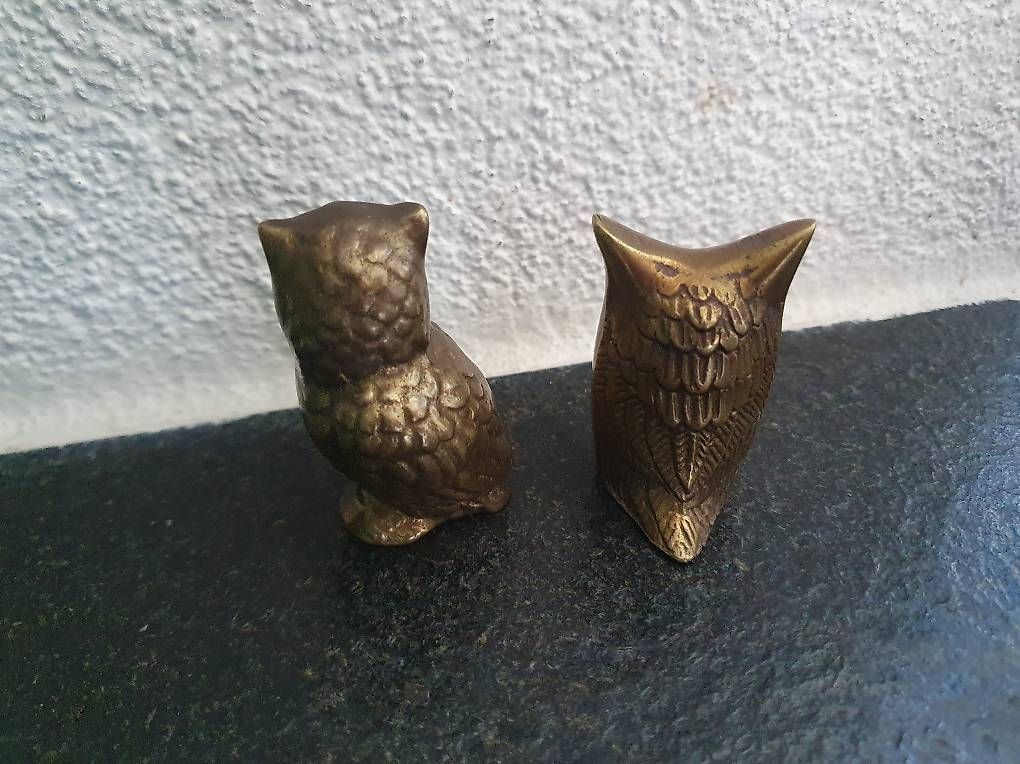 Statuette: 2 messing Eulen  – Usato da Olten venduto da stritten 1