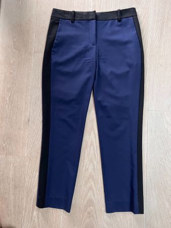 Elegante DVF Damenhose Grösse 6 Blau/Schwarz Top Zustand