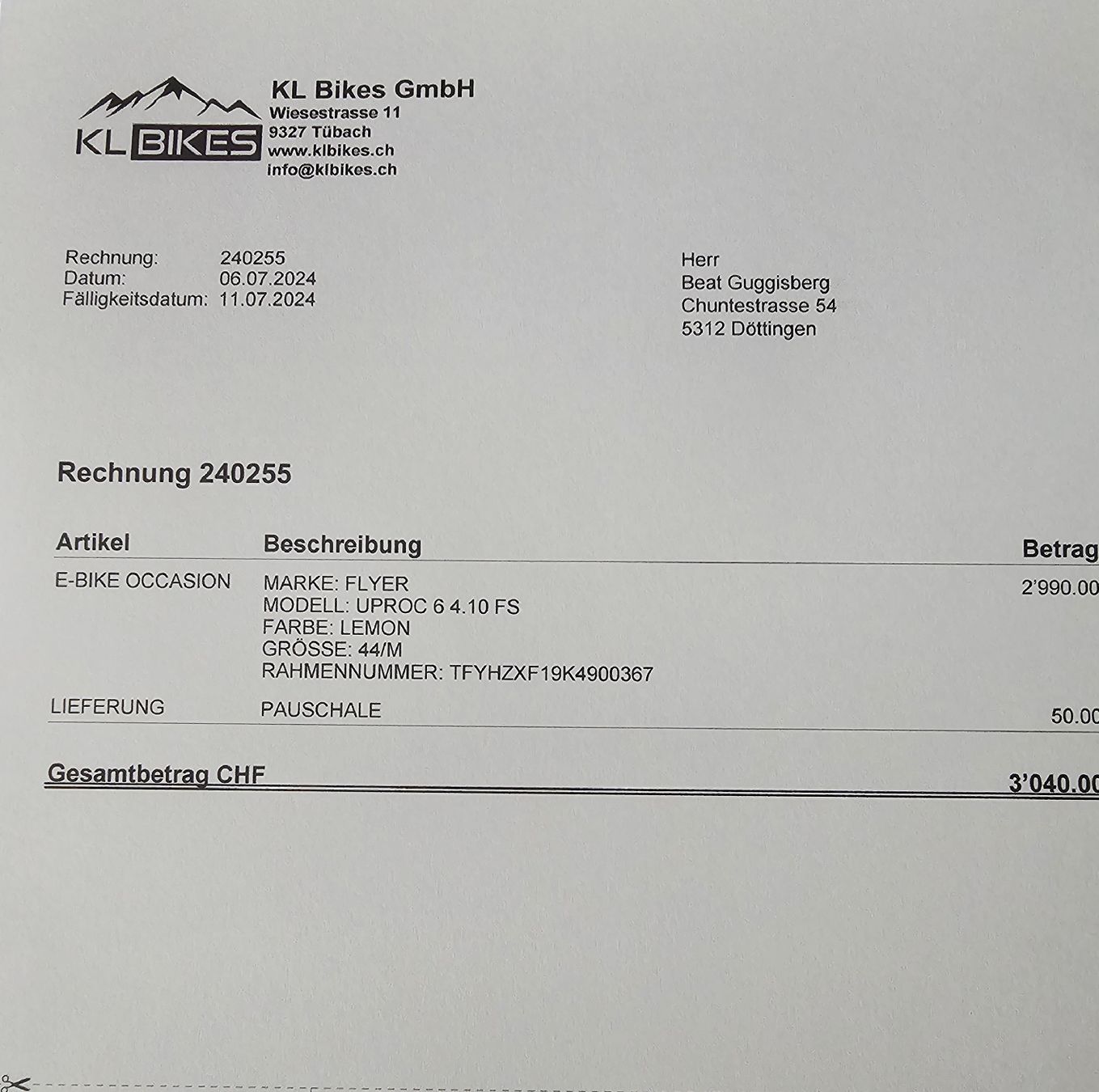 Flyer Velos: E-Bike Occasion Flyer-Uproc64.10FS – Gebraucht aus Döttingen von beatus07 5