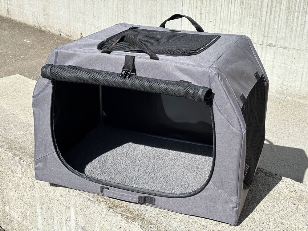 Trixie Soft Kennel Easy Travel Bench Gray-95X69X63 CM