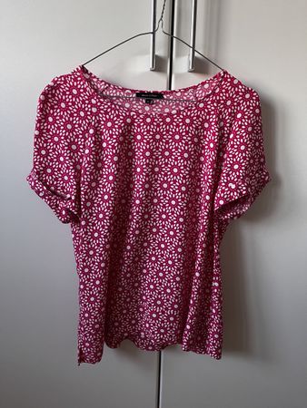 Marc O'Polo Damen Shirt Bluse Gr. 36 rosa weiss