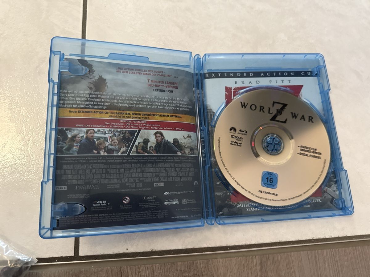 Alle DVDs: Blue Ray World War Z  – Gebraucht aus Sempach von Nimsaj5 2