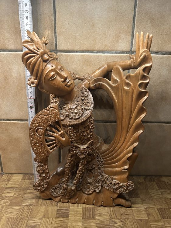 Holzfigur balinesische Legong Tänzerin | Kaufen auf Ricardo