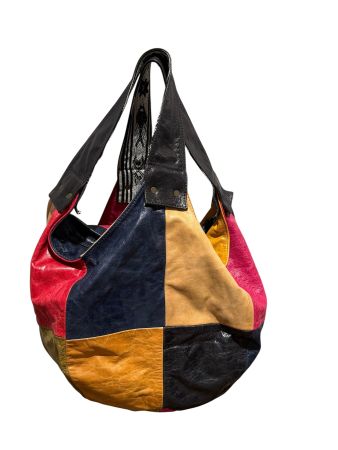 ZÜR TASCHE ECHT LEDER PATCHWORK MEGA