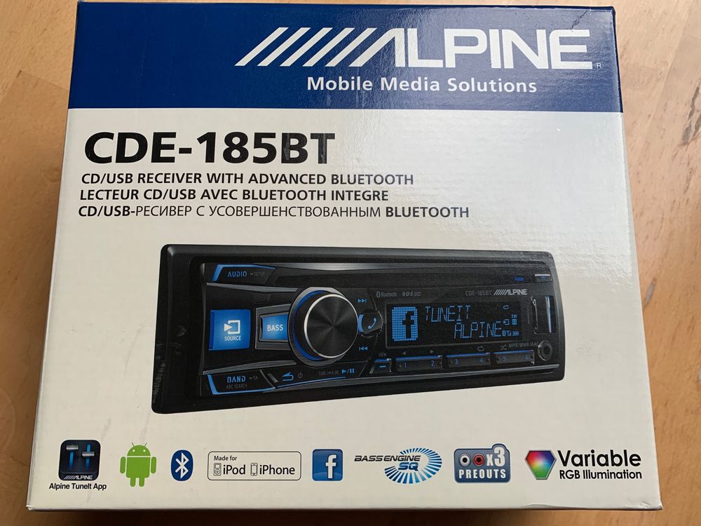 Alpine CDE - 185BT Autoradio mit Freisprech und Bluetooth