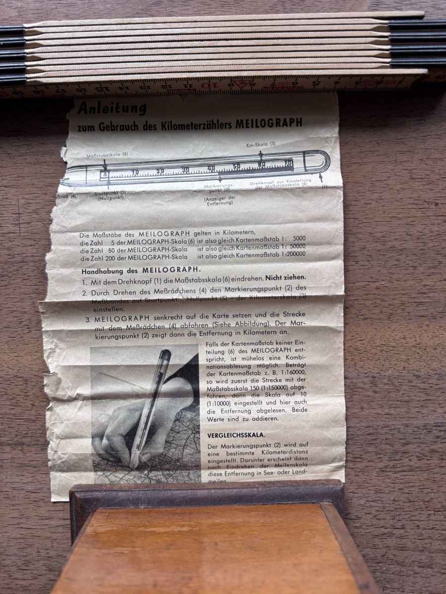 Misurare: Meilograph Entfernungsmesser vintage - Kartenmassstab – Usato da Zürich venduto da 2013tg 3