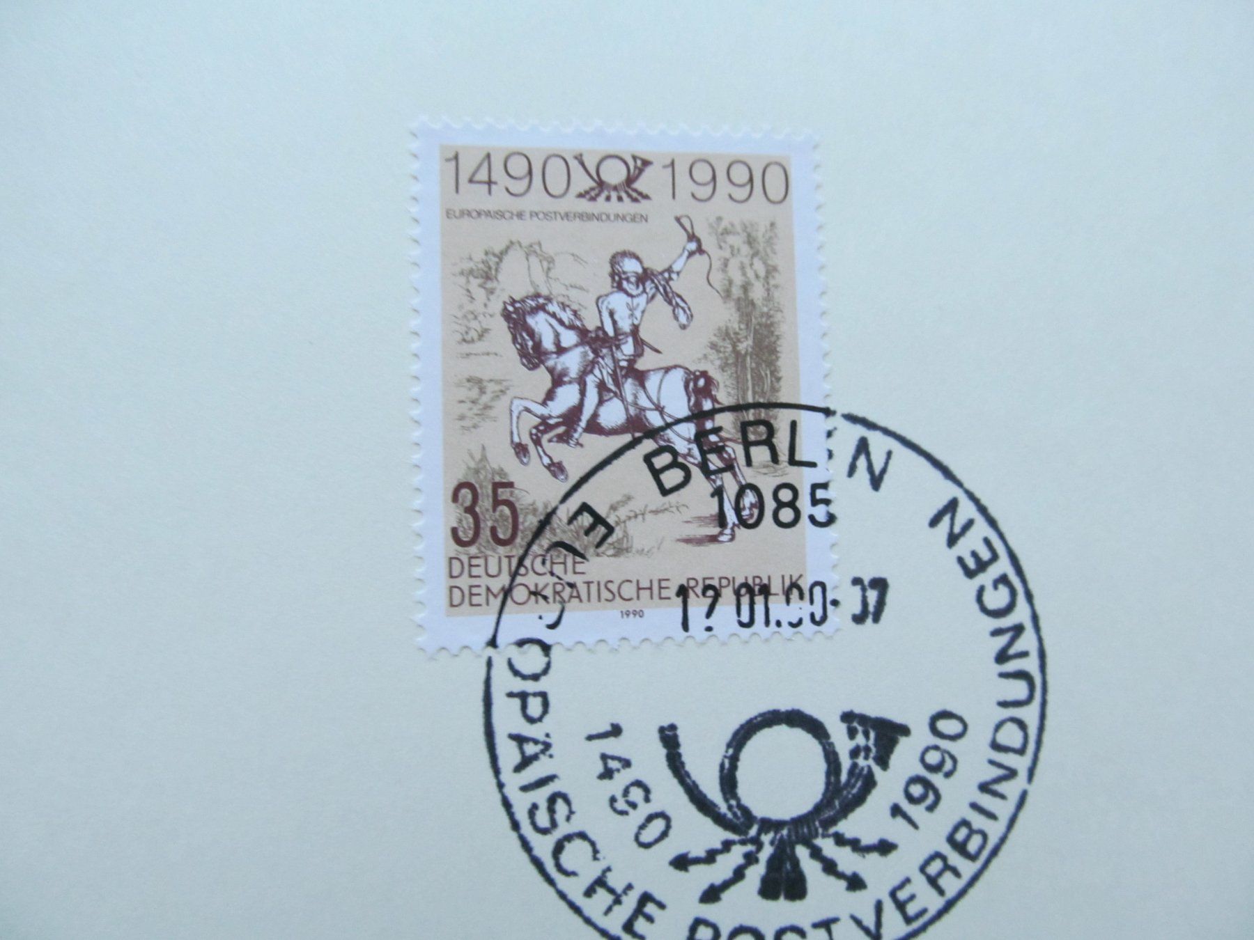 Alle Briefmarken: Jahressammlung der ehemaligen DDR  1990 – Gebraucht aus Hergiswil NW von Panda1990 3