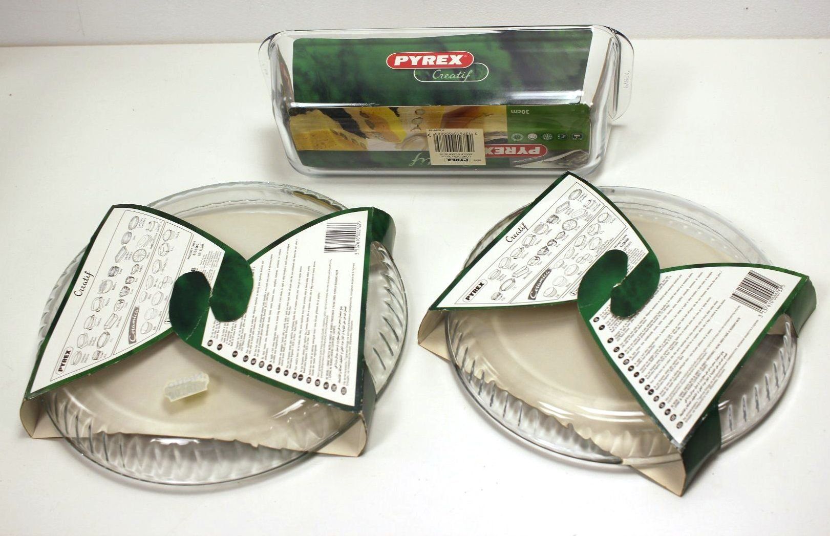 Pyrex Backformen: Pyrex Creatif 3 Stk. Glas Kuchenformen – Neu (gemäss Beschreibung) aus Kägiswil von pebart 3