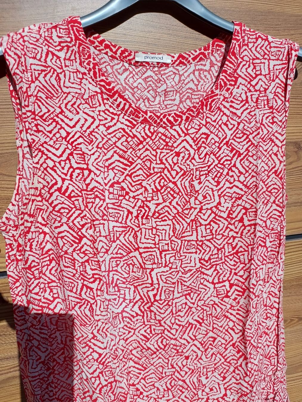 Promod Vestiti: Robe Promod sans manches rouge et blanc 40 – Usato da Genève venduto da Brachiopode 2