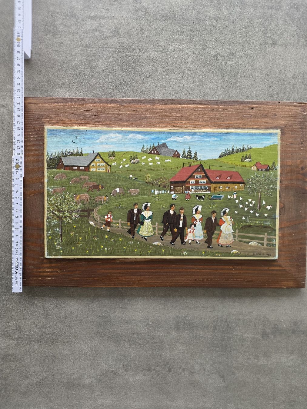 Foto & Immagini: Bauernmalerei Bild E. Keller 1982 auf Holzplatte  – Nuovo (secondo la descrizione) da Oberuzwil venduto da Fundgrube36 4