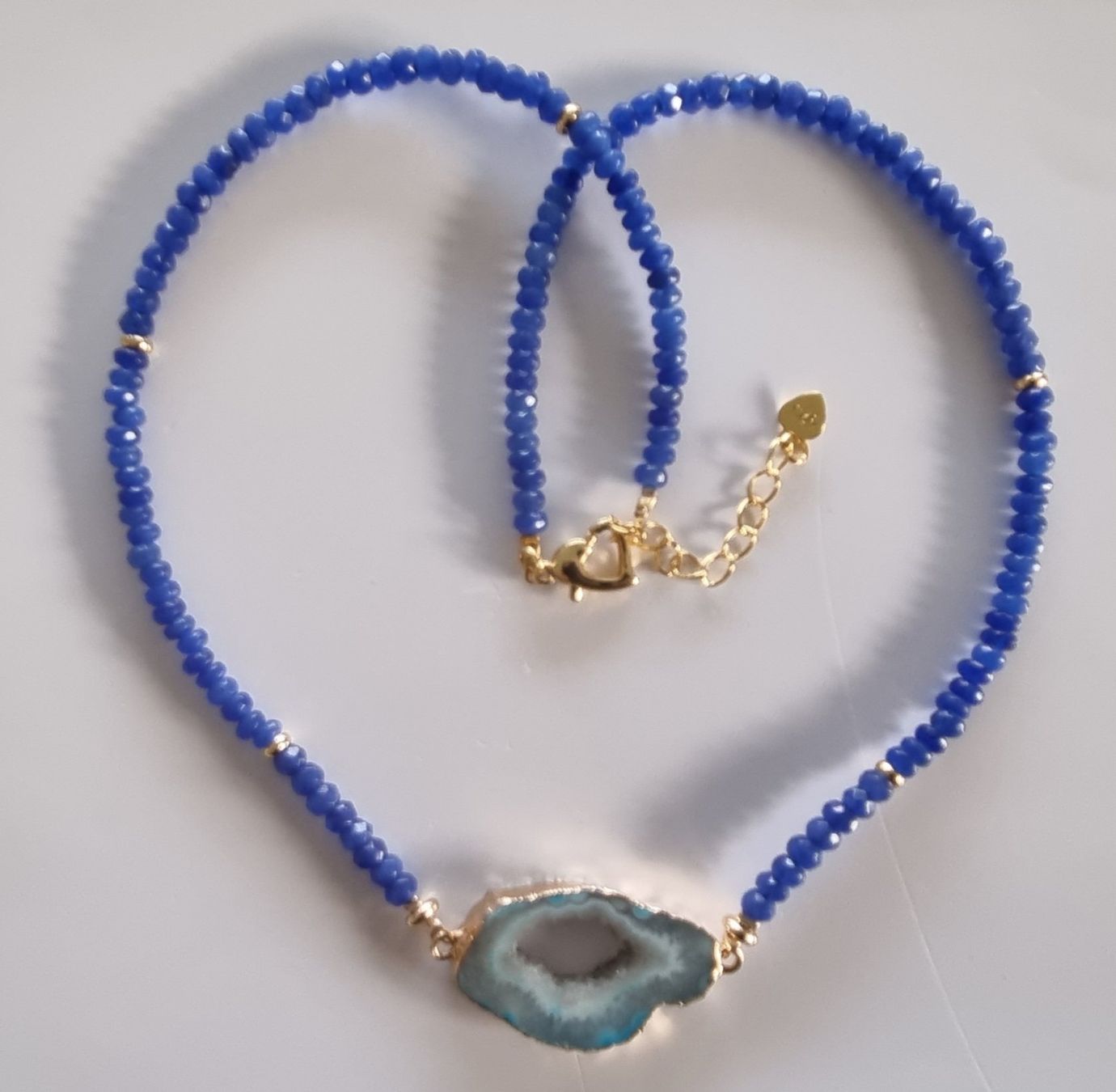 Catenine: Jade Halskette mit Druse 57 – Nuovo e nell'imballaggio originale da Luzern venduto da Cellina1 2