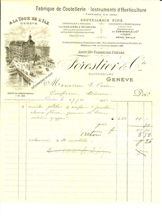 FACTURE 1930 MULLER&CIE A PARIS-M.CARRABIN A LYON EUR 10,00 - FR