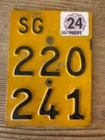 SG 220 241 Mofa Nummernschild
