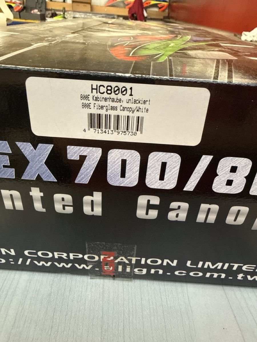 Align Modellismo RC: ALIGN Trex 700/800 Unpainted Canopy HC8001 unlackiert – Nuovo e nell'imballaggio originale da Utzenstorf venduto da VG_0ptimus 1