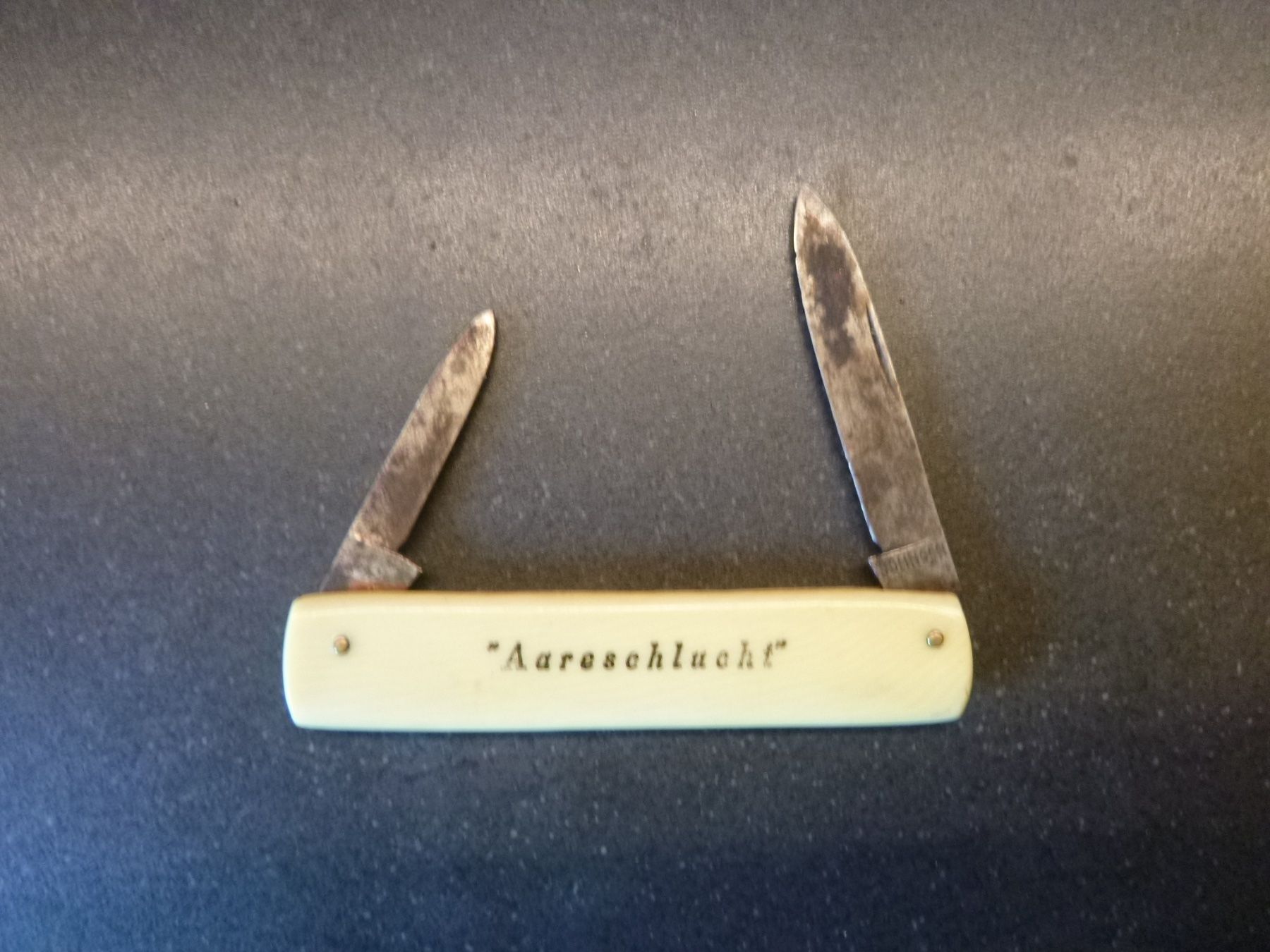 Solingen Coltelli tascabile: Sackmesser mit Werbegravur "Aareschlucht" – Usato da Freudwil venduto da Traktor57 2