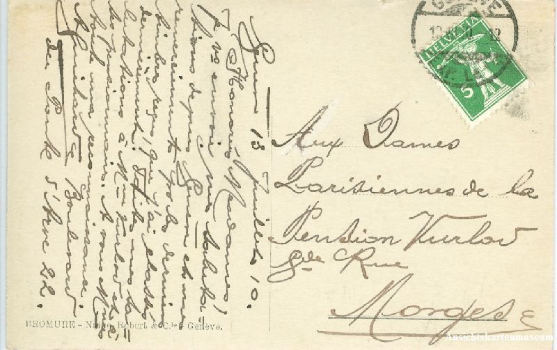 Cartoline postali: Genève - Musée Ariana + 1910 – Usato da Emmenbrücke venduto da teestube 1
