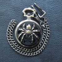 Taschenuhr, Spinne / Spider Quarzwerk