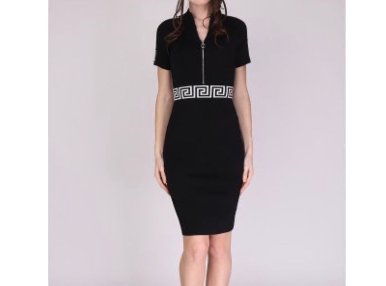 Vestiti: Robe mi longue noire motif beige – Nuovo e nell'imballaggio originale da Petit-Lancy venduto da mina222 1