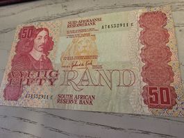 50 Rand Suid-Afrika Banknote in gutem Zustand