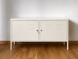 Armoire IKEA PS en métal blanc