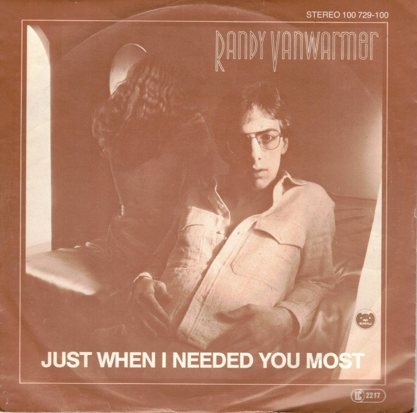 Schallplatten: Single7  Randy Vanwarner  --  Just when i needed you most – Gebraucht aus Oberwil (Dägerlen) von asteng