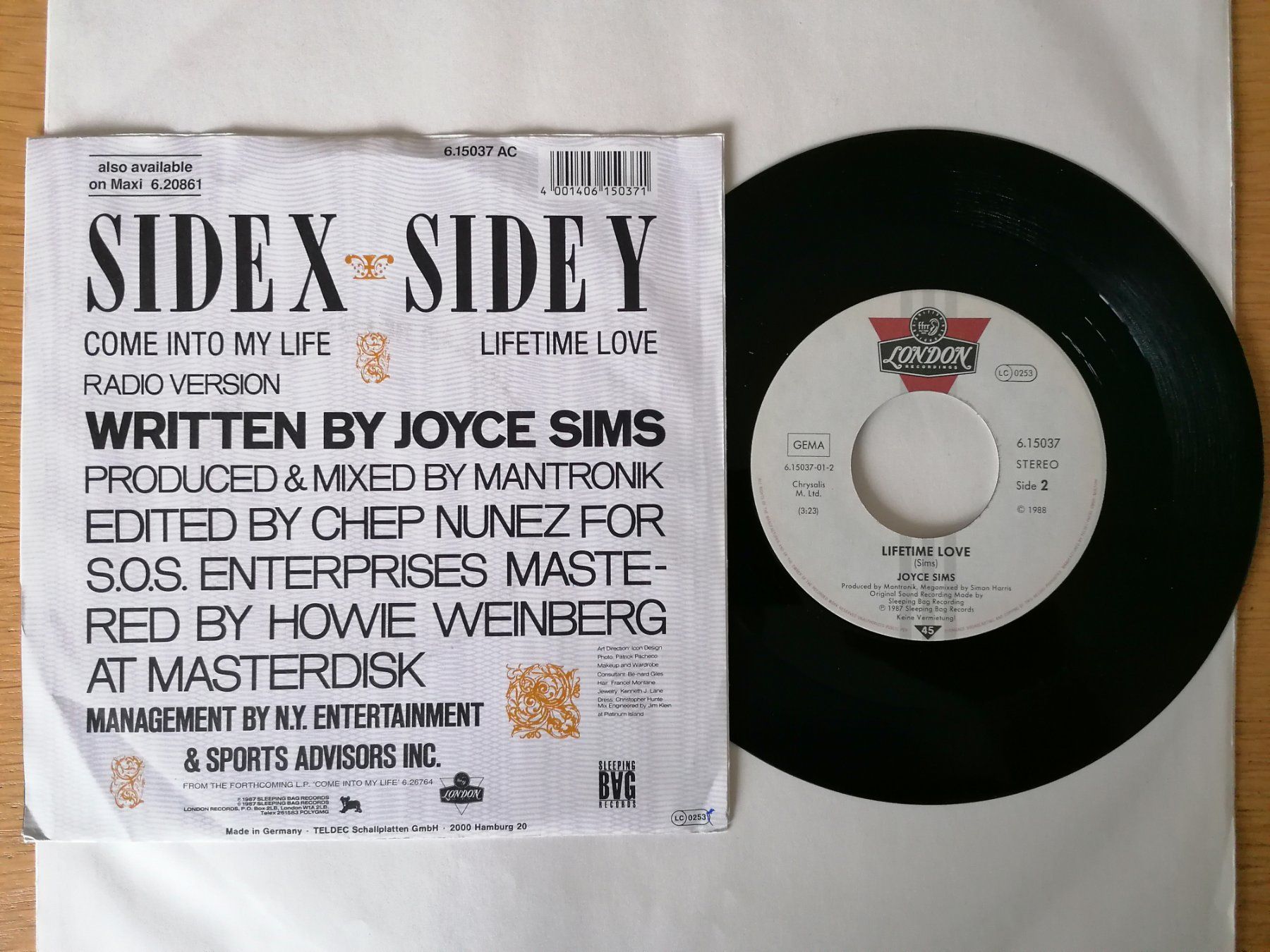 Vinyles: Joyce Sims - Come Into My Life - – D'occasion à Beinwil am See par Funkthesizer 1